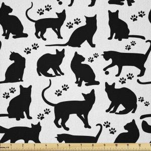 Ambesonne Adventure Cartoon Fabric by The Yard, Popular Travel Destinations Passport Stamp Motifs of Countries and Cities, Microfiber Fabric for Arts and Crafts Textiles & Decor, 1 Yard, Teal Orange(White Black)
