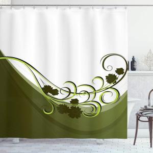 Ambesonne Cactus Shower Curtain, Cacti Spikes Flowers Birds Cartoon Style Vintage Like Colored Art, Cloth Fabric Bathroom Decor Set with Hooks, 69″ W x 84″ L, Green and Blue(Green White)
