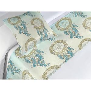 Ambesonne Floral Bed Runner Set, Rose Flowers and Leaves Pattern Vintage Valentine Romantic Ornament, Decorative Bedding Scarf and 2 Pillow Shams for Hotels Homes, King, Pastel Pink Hunter Green(Slate Brown and Blue Grey)
