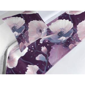 Ambesonne Floral Bed Runner Set, Valentine’s Day Romantic Concept Watercolor Hydrangeas Roses Birds, Decorative Bedding Scarf and 2 Pillow Shams for Hotels Homes, Queen, Soft Pink Pistachio Green(Lilac Pale Fuchsia Plum)