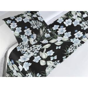 Ambesonne Floral Bed Runner Set, Valentine’s Day Romantic Concept Watercolor Hydrangeas Roses Birds, Decorative Bedding Scarf and 2 Pillow Shams for Hotels Homes, Queen, Soft Pink Pistachio Green(Pale Green and Soft Blue)