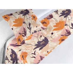 Ambesonne Floral Bed Runner Set, Valentine’s Day Romantic Concept Watercolor Hydrangeas Roses Birds, Decorative Bedding Scarf and 2 Pillow Shams for Hotels Homes, Queen, Soft Pink Pistachio Green(Orange Blush Seal Brown)
