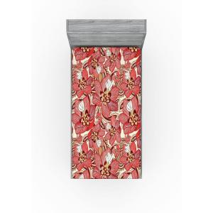 Ambesonne Floral Fitted Sheet, Romantic Valentine’s Day Theme Overlapping Simplistic Rose Flowers Art, Decorative Soft Fabric Bedding All-Round Elastic Pocket, Full Size, Pale Salmon and Blush(Dark Coral and Pale Camel)