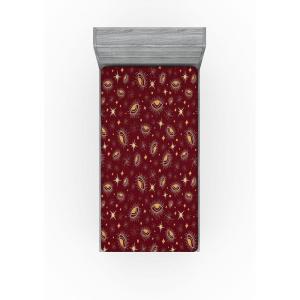 Ambesonne Floral Fitted Sheet, Romantic Valentine’s Day Theme Overlapping Simplistic Rose Flowers Art, Decorative Soft Fabric Bedding All-Round Elastic Pocket, Full Size, Pale Salmon and Blush(Chestnut Brown Mustard)