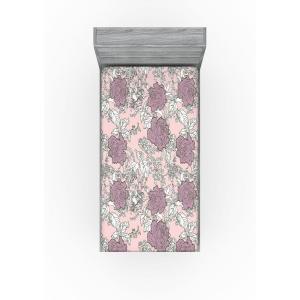 Ambesonne Floral Fitted Sheet, Romantic Valentine’s Day Theme Overlapping Simplistic Rose Flowers Art, Decorative Soft Fabric Bedding All-Round Elastic Pocket, Full Size, Pale Salmon and Blush(Pale Mauve White Sepia)