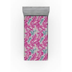 Ambesonne Floral Fitted Sheet, Romantic Valentine’s Day Theme Overlapping Simplistic Rose Flowers Art, Decorative Soft Fabric Bedding All-Round Elastic Pocket, Full Size, Pale Salmon and Blush(Soft Pink Slate Blue)
