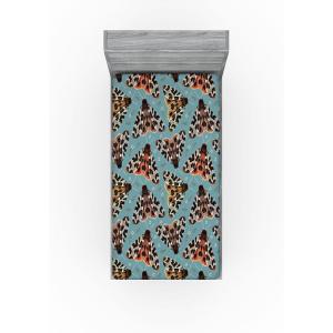 Ambesonne Floral Fitted Sheet, Roses Lavender Eucalyptus Watercolor Valentine’s Day Romantic Concept, Decorative Soft Fabric Bedding All-Round Elastic Pocket, Full Size, Purple Grey and Off White(Dark Peach Blue Grey)