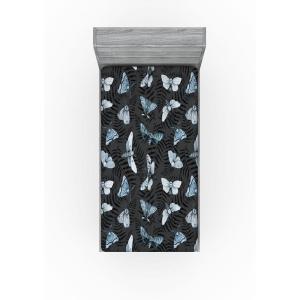 Ambesonne Floral Fitted Sheet, Valentine’s Day Romantic Concept Watercolor Hydrangeas Roses Birds, Decorative Soft Bedding All-Round Elastic Pocket, California King, Soft Pink Pistachio Green(Blue Grey Pale Teal)