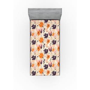 Ambesonne Floral Fitted Sheet, Valentine’s Day Romantic Concept Watercolor Hydrangeas Roses Birds, Decorative Soft Bedding All-Round Elastic Pocket, California King, Soft Pink Pistachio Green(Orange Blush Seal Brown)