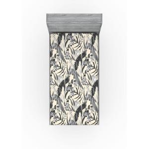 Ambesonne Floral Fitted Sheet, Valentine’s Day Theme Vintage Style Romantic Roses Pattern Plot, Decorative Soft Fabric Bedding All-Round Elastic Pocket, Twin Size, Dark Fuchsia and Slate Blue(Pale Grey and Eggshell)