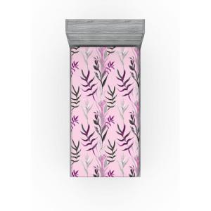 Ambesonne Floral Fitted Sheet, Valentine’s Day Theme Vintage Style Romantic Roses Pattern Plot, Decorative Soft Fabric Bedding All-Round Elastic Pocket, Twin Size, Dark Fuchsia and Slate Blue(Soft Pink and Dark Grey)