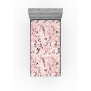 Ambesonne Floral Fitted Sheet, Valentine’s Day Theme Vintage Style Romantic Roses Pattern Plot, Decorative Soft Fabric Bedding All-Round Elastic Pocket, Twin Size, Dark Fuchsia and Slate Blue(Pale Salmon and Grey Pink)