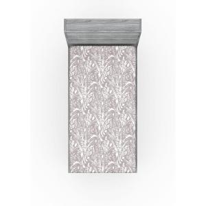 Ambesonne Floral Fitted Sheet, Valentine’s Day Theme Vintage Style Romantic Roses Pattern Plot, Decorative Soft Fabric Bedding All-Round Elastic Pocket, Twin Size, Dark Fuchsia and Slate Blue(Dark Eggshell White)