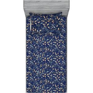Ambesonne Floral Fitted Sheet & Pillow Sham Set, Valentine’s Day Romantic Concept Watercolor Hydrangeas Roses Birds, Decorative Printed 3 Piece Bedding Decor Set, Calking, Soft Pink Pistachio Green(Tan Grey Teal Night Blue)