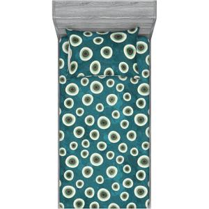 Ambesonne Floral Fitted Sheet & Pillow Sham Set, Valentine’s Day Theme Grunge Style Repetitive Rose Flowers Abstract, Decorative Printed 2 Piece Bedding Decor Set, Twinxl, Pale Fuchsia and Sepia(Dark Cadet Blue and Brown)