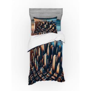 Ambesonne Floral Heart Bedding Set, Tenderness of Romantic Garden Ivy Branches and Roses Valentines Day, 3 Piece Duvet Cover Set with Sham and Fitted Sheet, Twin XL Size, Laurel Green and Pink(Blue and Pale Cinnamon)