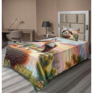 Ambesonne Floral Heart Sheet Set, Tenderness of Romantic Garden Ivy Branches and Roses Valentines Day, Fitted and Flat Sheet with Pillowcase Bedding Accent 3 Piece Set, Twin, Laurel Green and Pink(Fern Green Multicolor)