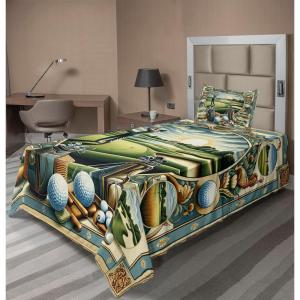 Ambesonne Floral Heart Sheet Set, Tenderness of Romantic Garden Ivy Branches and Roses Valentines Day, Fitted and Flat Sheet with Pillowcase Bedding Accent 3 Piece Set, Twin, Laurel Green and Pink(Fern Green Blue and Mustard)