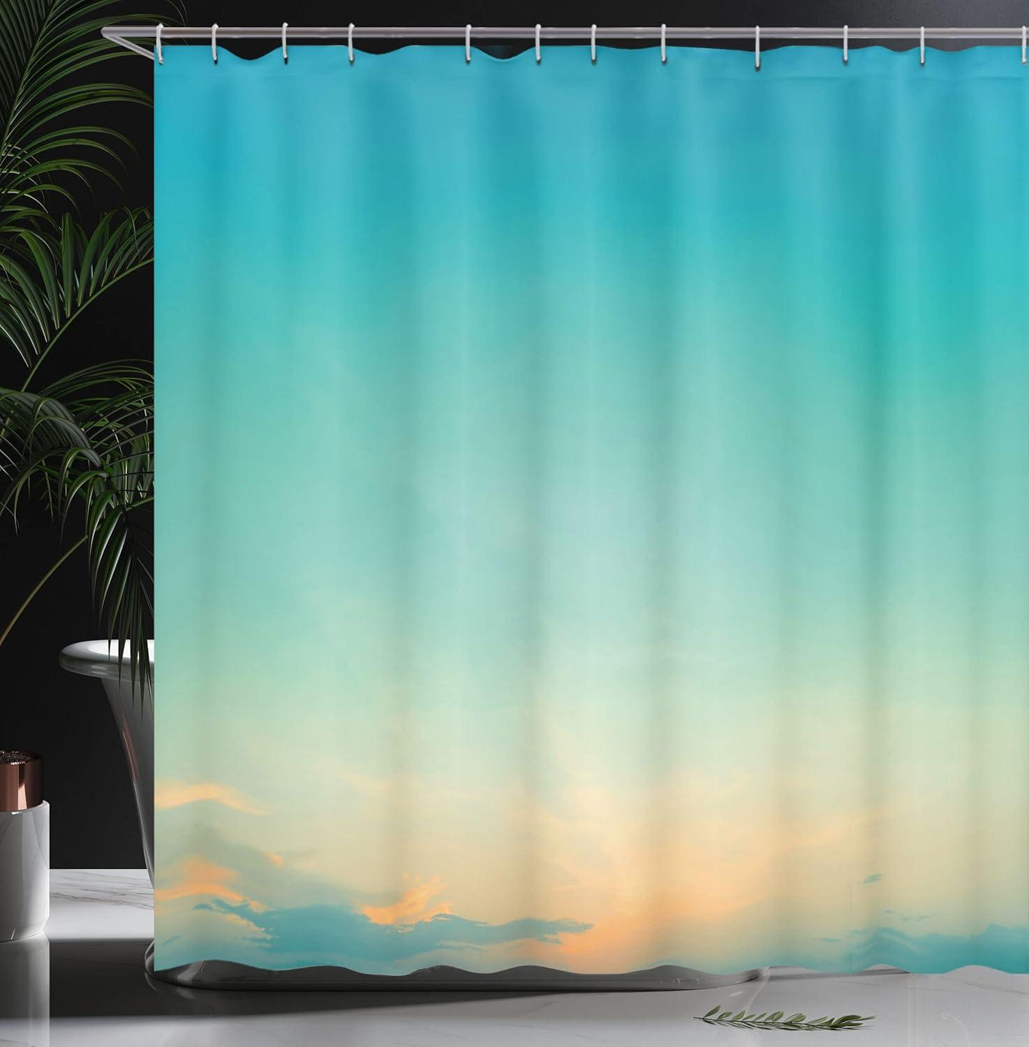 imageAmbesonne Green Shower Curtain Delicate Floral Huddle with Leaves Bohemian Romantic Concept Sage Tones Cloth Fabric Bathroom Decor Set with Hooks 69 W x 70 L Jade Green Pale EggshellTurquoise Orange