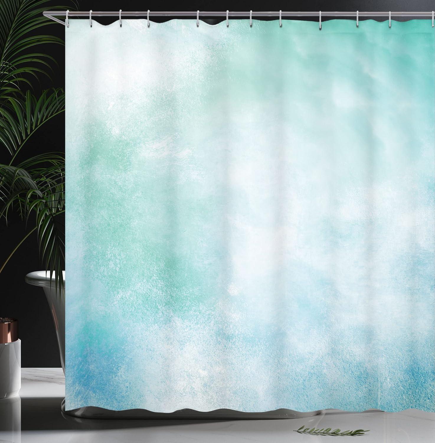 imageAmbesonne Green Shower Curtain Delicate Floral Huddle with Leaves Bohemian Romantic Concept Sage Tones Cloth Fabric Bathroom Decor Set with Hooks 69 W x 70 L Jade Green Pale EggshellPale Blue White