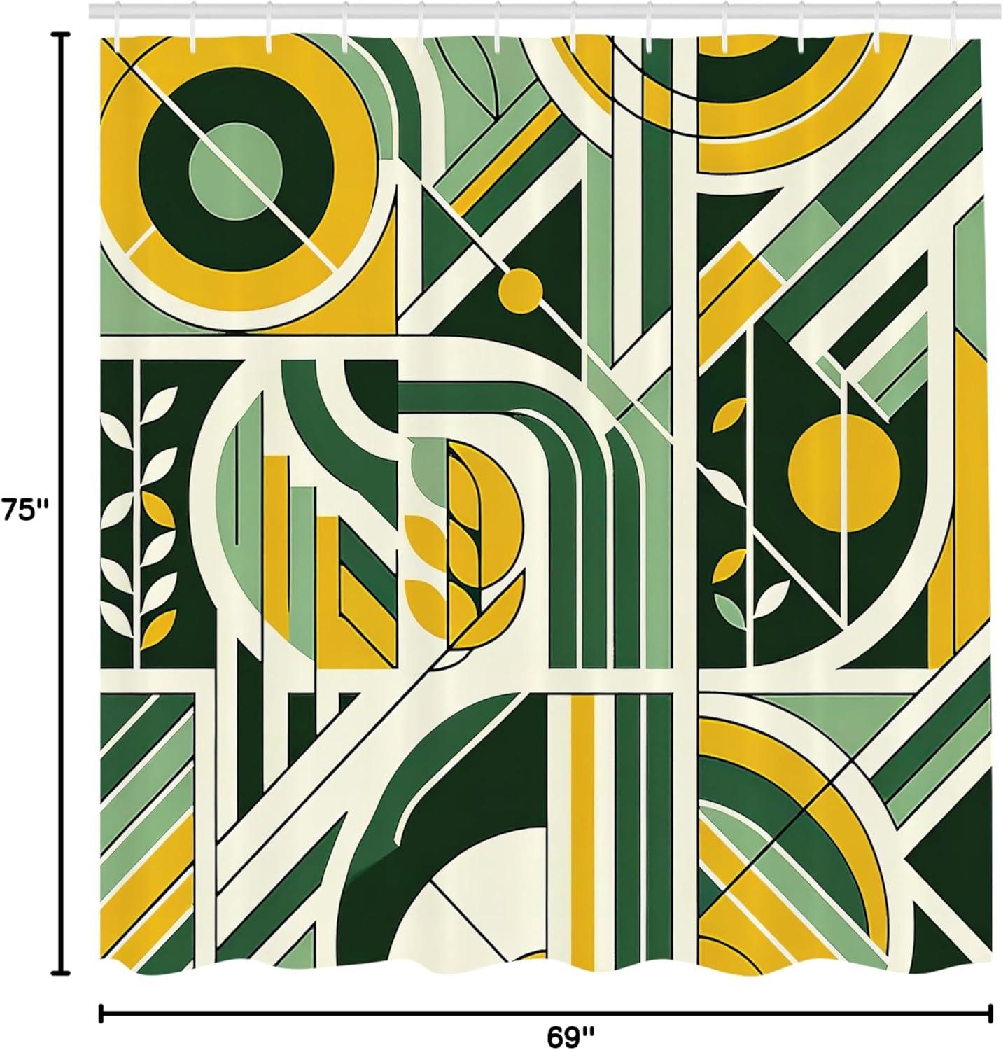 imageAmbesonne Green Shower Curtain Delicate Floral Huddle with Leaves Bohemian Romantic Concept Sage Tones Cloth Fabric Bathroom Decor Set with Hooks 69 W x 70 L Jade Green Pale EggshellEarth Yellow Pale Teal