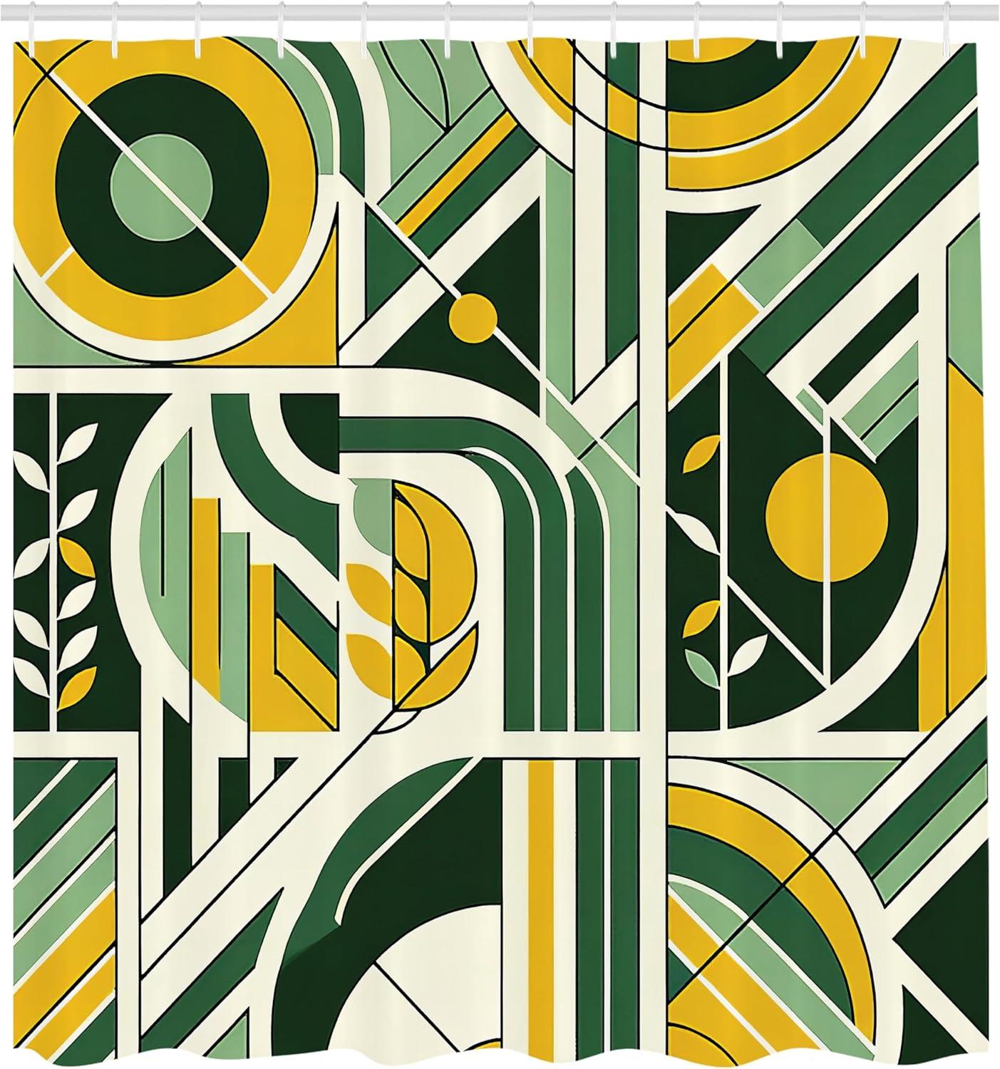 imageAmbesonne Green Shower Curtain Delicate Floral Huddle with Leaves Bohemian Romantic Concept Sage Tones Cloth Fabric Bathroom Decor Set with Hooks 69 W x 70 L Jade Green Pale EggshellEarth Yellow Pale Teal