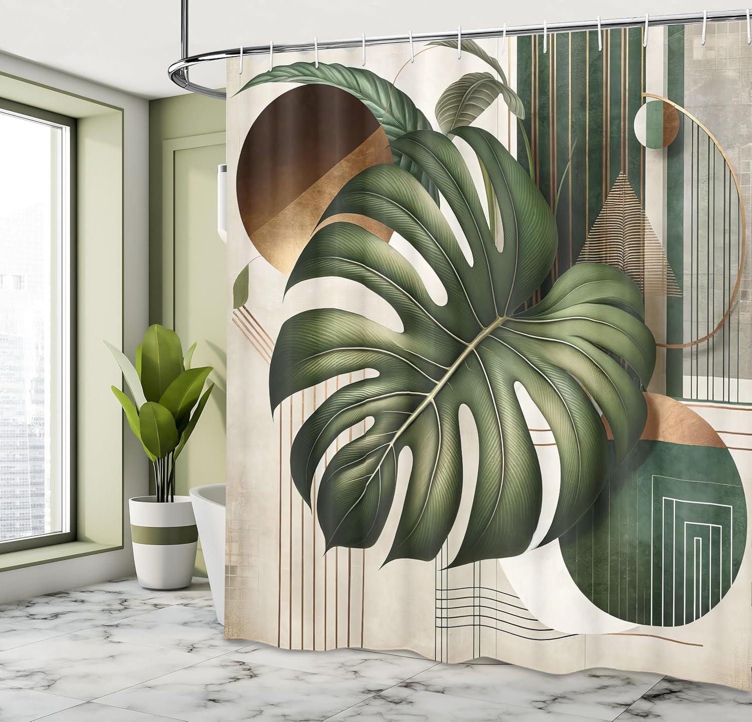 imageAmbesonne Green Shower Curtain Delicate Floral Huddle with Leaves Bohemian Romantic Concept Sage Tones Cloth Fabric Bathroom Decor Set with Hooks 69 W x 70 L Jade Green Pale EggshellOlive Green Eggshell