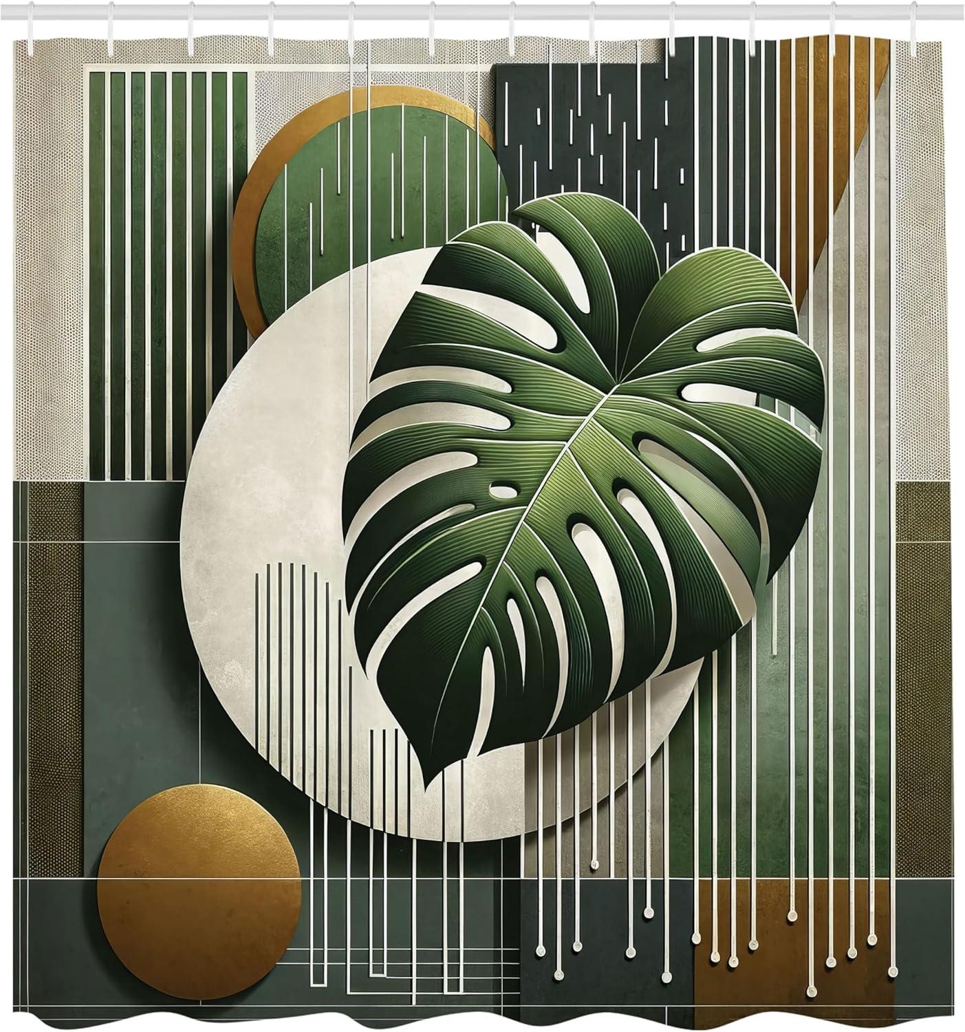 imageAmbesonne Green Shower Curtain Delicate Floral Huddle with Leaves Bohemian Romantic Concept Sage Tones Cloth Fabric Bathroom Decor Set with Hooks 69 W x 70 L Jade Green Pale EggshellLaurel Green Dark Khaki