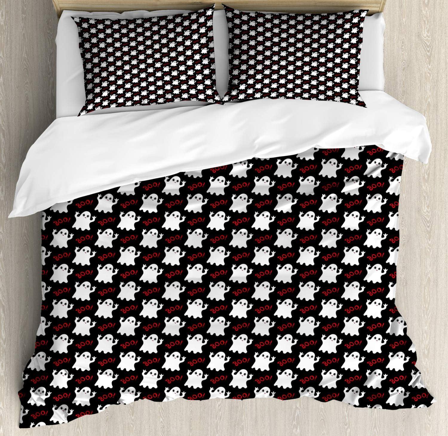 imageAmbesonne I Love You Duvet Cover Set Hand Writing with Infinity Romantic Red Hearts Valentines Day Theme Decorative 3 Piece Bedding Set with 2 Pillow Shams Queen Size Red Black WhiteVermilion White