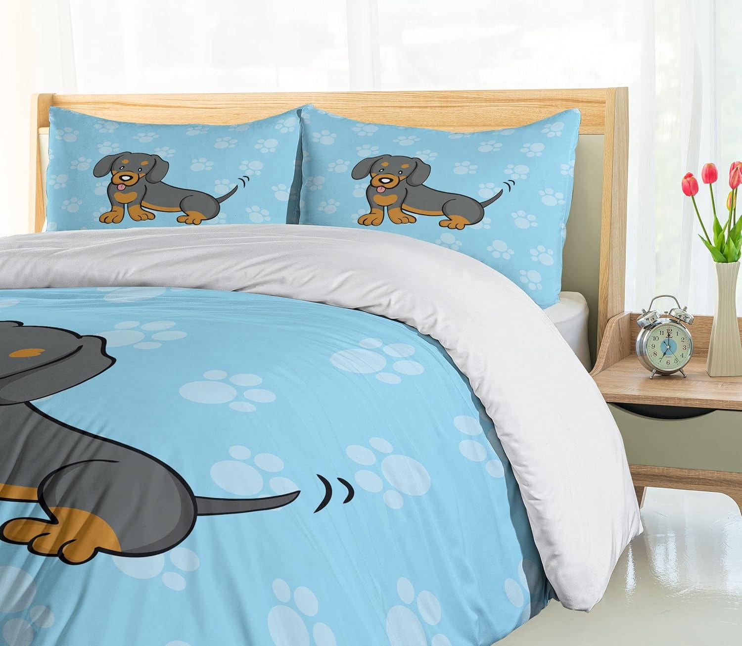 imageAmbesonne I Love You More Duvet Cover Sets Pink Rats with Tangled Tails Forming a Heart Valentines Bedding Set with 2 Duvet Covers amp 4 Pillowcases 2 Pack Queen Size Pale Pink Cocoa YellowBlue Brown Dark Taupe