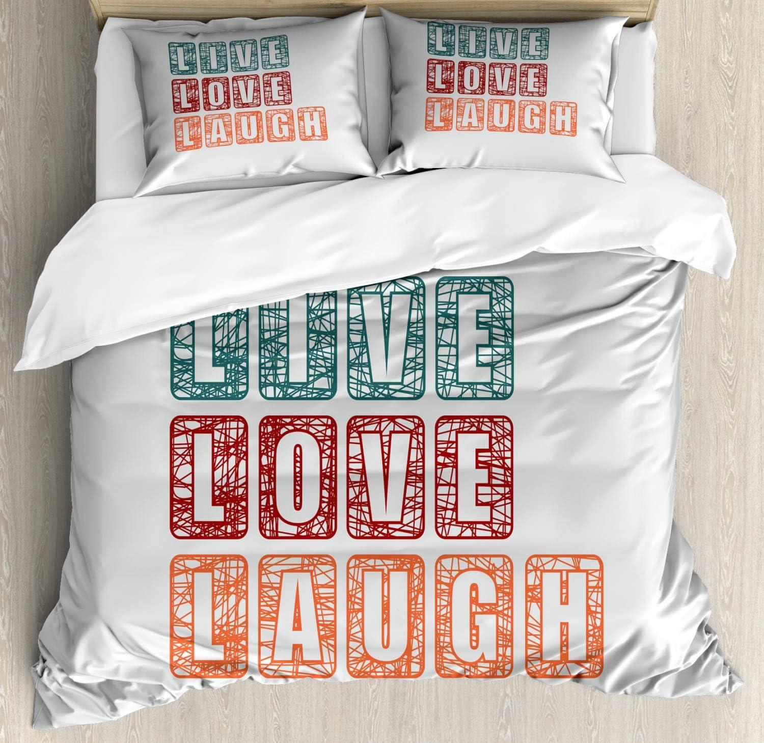 imageAmbesonne I Love You More Duvet Cover Sets Pink Rats with Tangled Tails Forming a Heart Valentines Bedding Set with 2 Duvet Covers amp 4 Pillowcases 2 Pack Queen Size Pale Pink Cocoa YellowTeal Ruby Orange