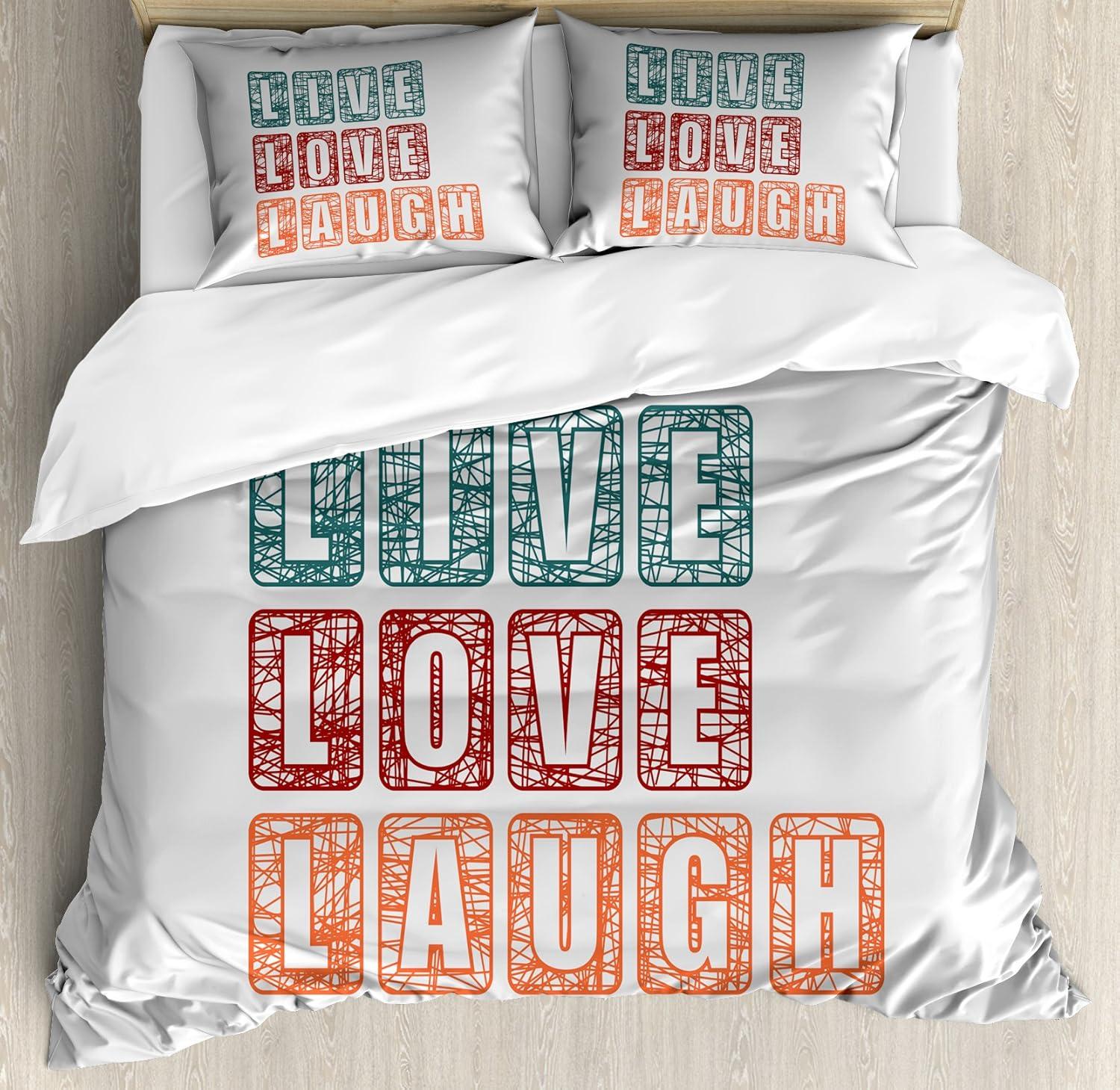 imageAmbesonne I Love You More Duvet Cover Sets Pink Rats with Tangled Tails Forming a Heart Valentines Bedding Set with 2 Duvet Covers amp 4 Pillowcases 2 Pack Queen Size Pale Pink Cocoa YellowTeal Ruby Orange
