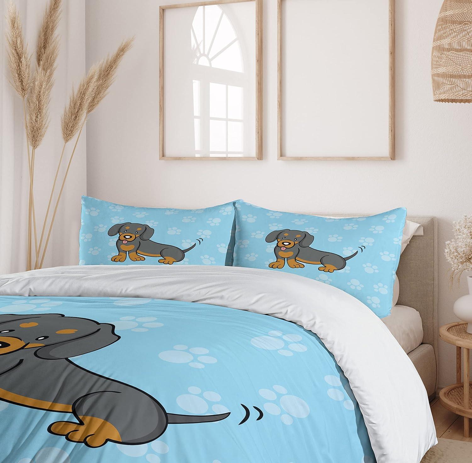 imageAmbesonne I Love You More Duvet Cover Sets Pink Rats with Tangled Tails Forming a Heart Valentines Bedding Set with 2 Duvet Covers amp 4 Pillowcases 2 Pack Queen Size Pale Pink Cocoa YellowBlue Brown Dark Taupe