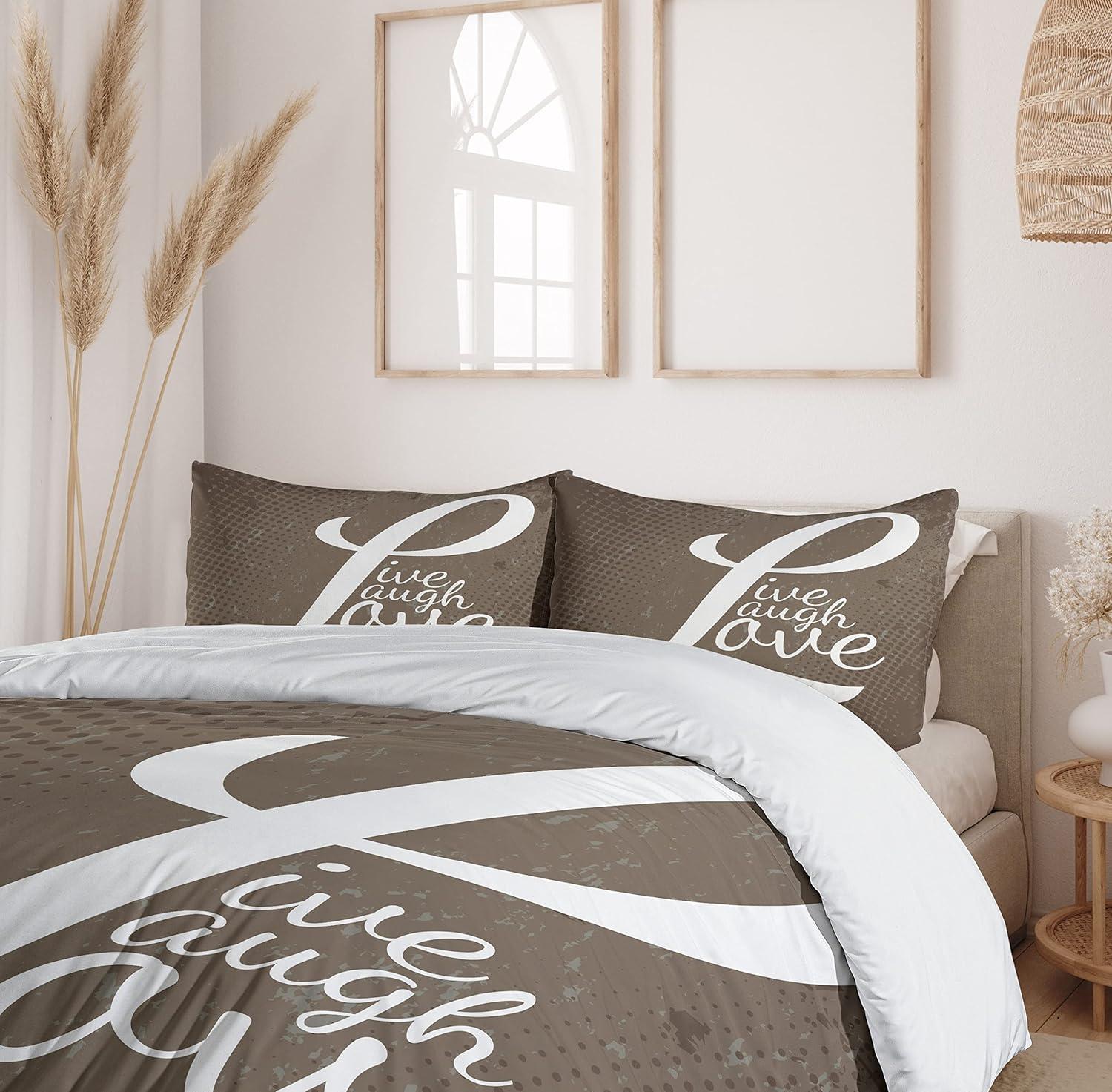 imageAmbesonne I Love You More Duvet Cover Sets Pink Rats with Tangled Tails Forming a Heart Valentines Bedding Set with 2 Duvet Covers amp 4 Pillowcases 2 Pack Queen Size Pale Pink Cocoa YellowBrown White Pale Brown