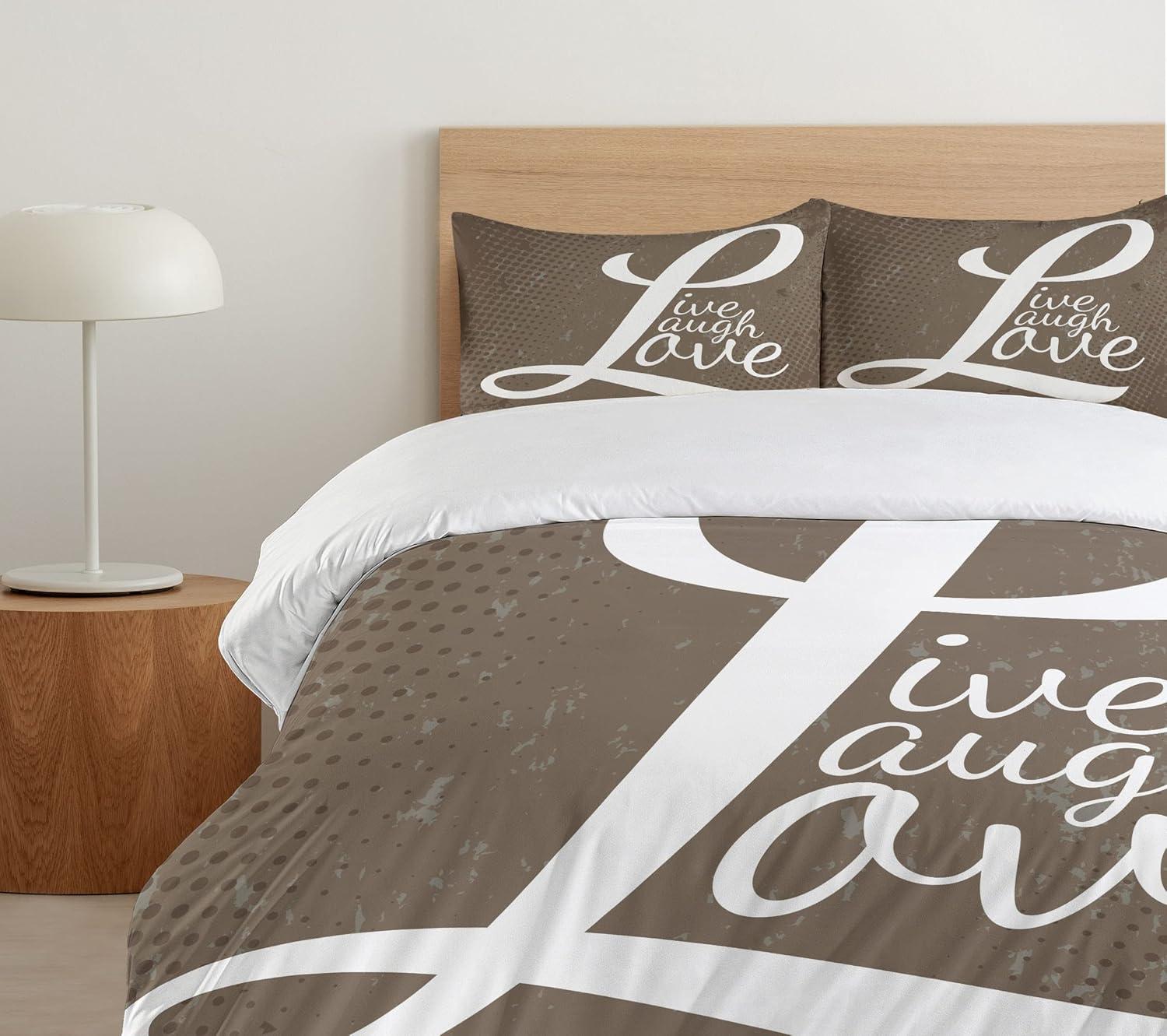 imageAmbesonne I Love You More Duvet Cover Sets Pink Rats with Tangled Tails Forming a Heart Valentines Bedding Set with 2 Duvet Covers amp 4 Pillowcases 2 Pack Queen Size Pale Pink Cocoa YellowBrown White Pale Brown