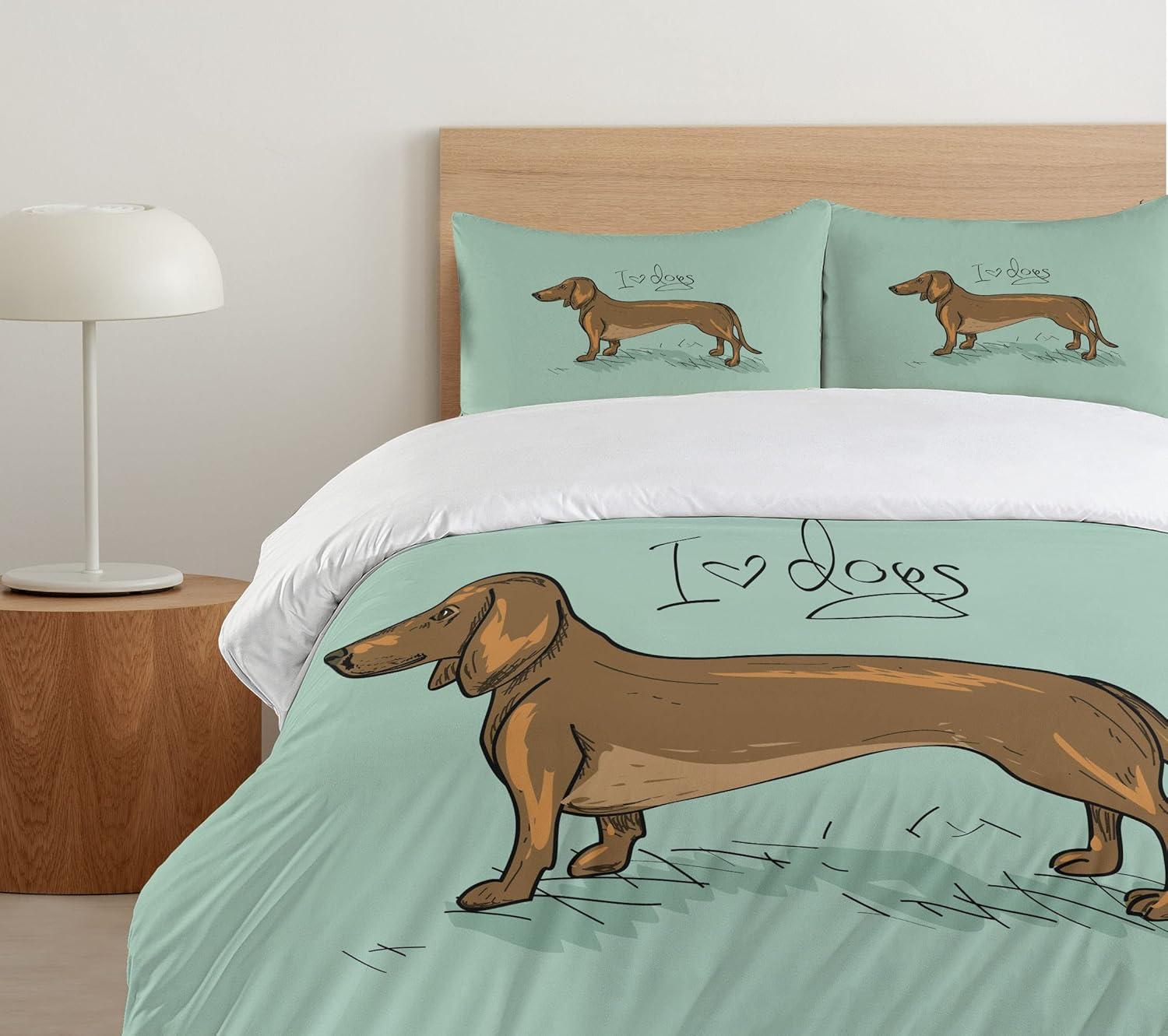 imageAmbesonne I Love You More Duvet Cover Sets Pink Rats with Tangled Tails Forming a Heart Valentines Bedding Set with 2 Duvet Covers amp 4 Pillowcases 2 Pack Queen Size Pale Pink Cocoa YellowTurquoise Brown Black