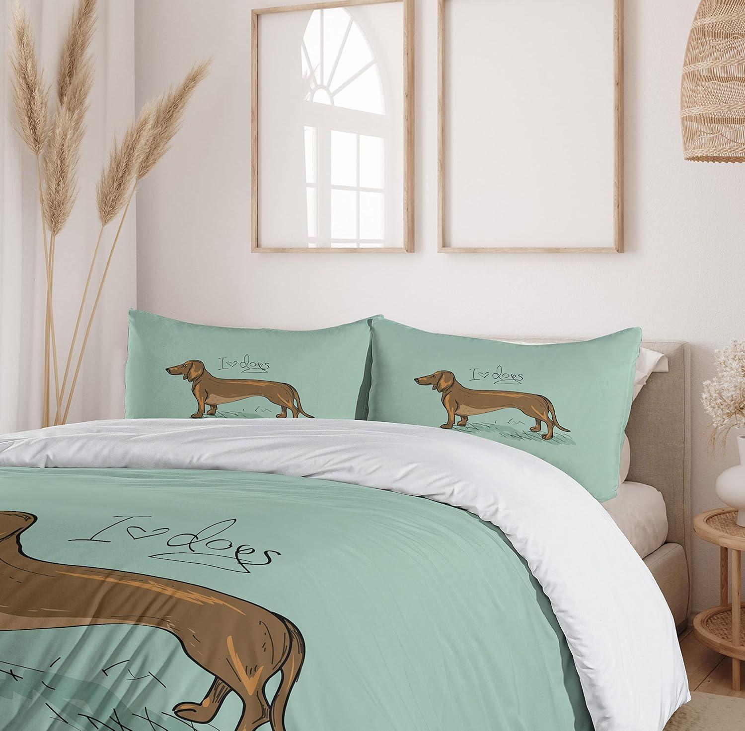 imageAmbesonne I Love You More Duvet Cover Sets Pink Rats with Tangled Tails Forming a Heart Valentines Bedding Set with 2 Duvet Covers amp 4 Pillowcases 2 Pack Queen Size Pale Pink Cocoa YellowTurquoise Brown Black