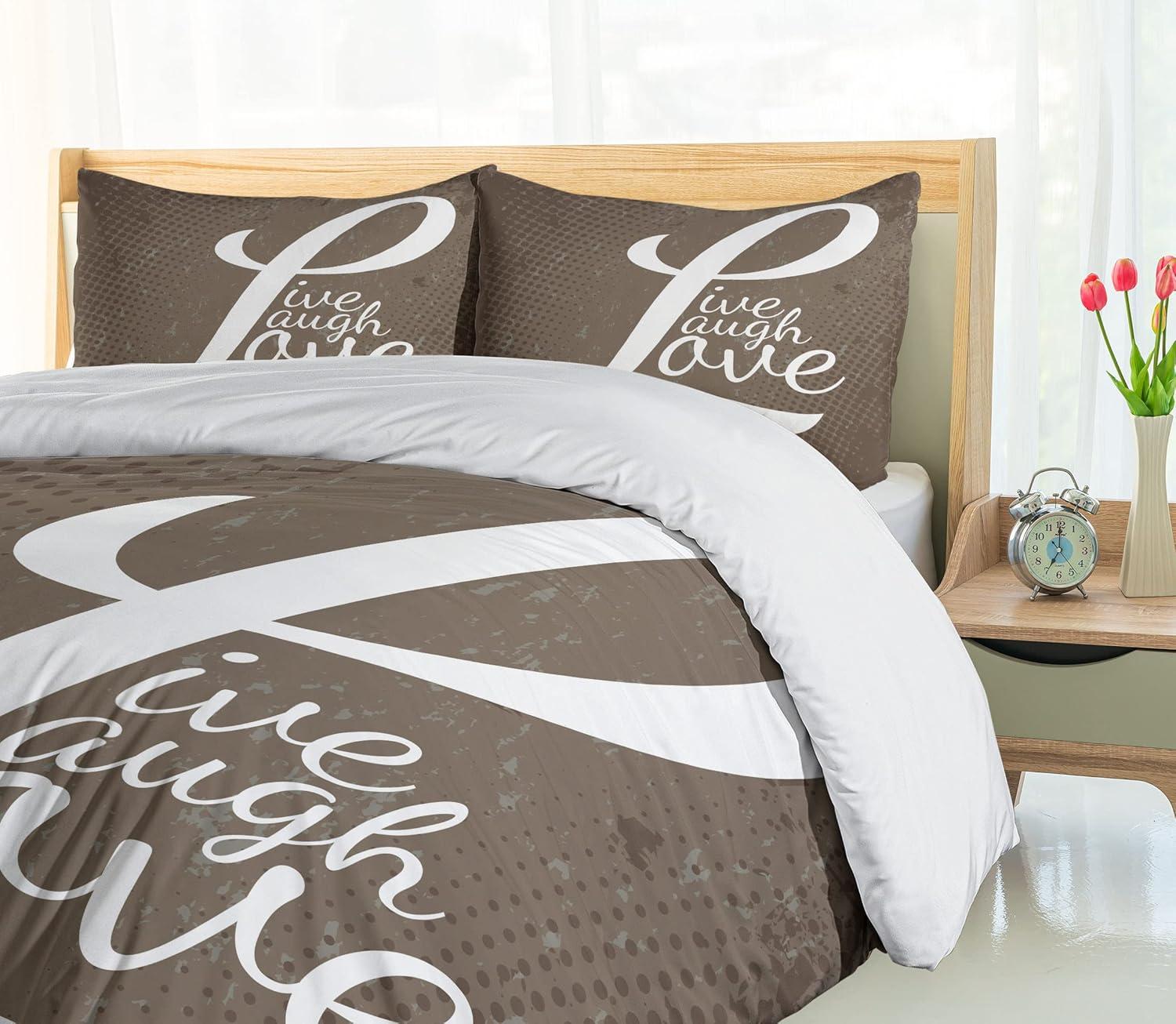 imageAmbesonne I Love You More Duvet Cover Sets Pink Rats with Tangled Tails Forming a Heart Valentines Bedding Set with 2 Duvet Covers amp 4 Pillowcases 2 Pack Queen Size Pale Pink Cocoa YellowBrown White Pale Brown