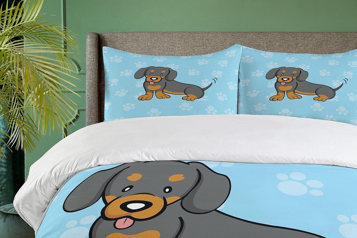 imageAmbesonne I Love You More Duvet Cover Sets Pink Rats with Tangled Tails Forming a Heart Valentines Bedding Set with 2 Duvet Covers amp 4 Pillowcases 2 Pack Queen Size Pale Pink Cocoa YellowBlue Brown Dark Taupe