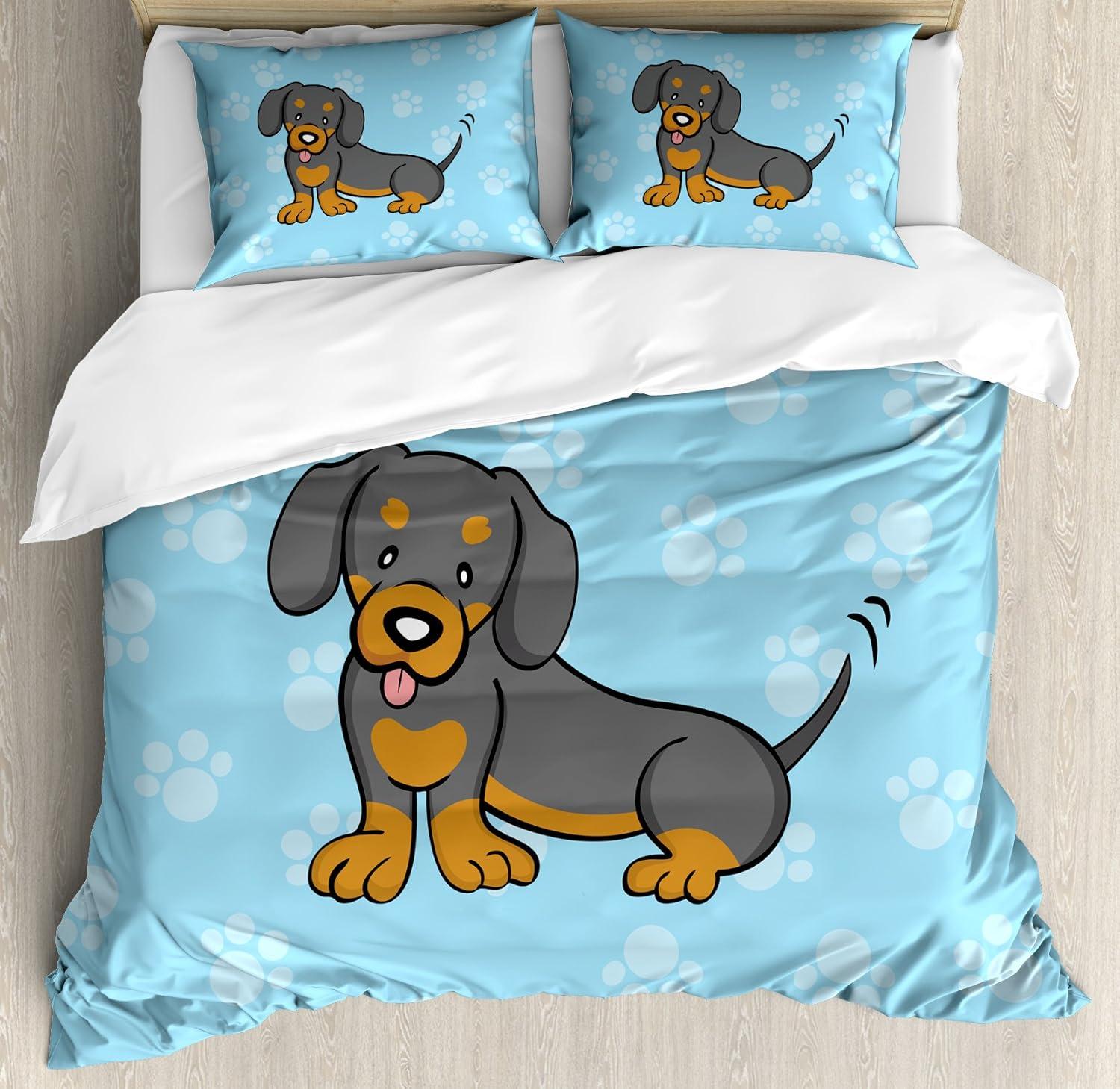 imageAmbesonne I Love You More Duvet Cover Sets Pink Rats with Tangled Tails Forming a Heart Valentines Bedding Set with 2 Duvet Covers amp 4 Pillowcases 2 Pack Queen Size Pale Pink Cocoa YellowBlue Brown Dark Taupe