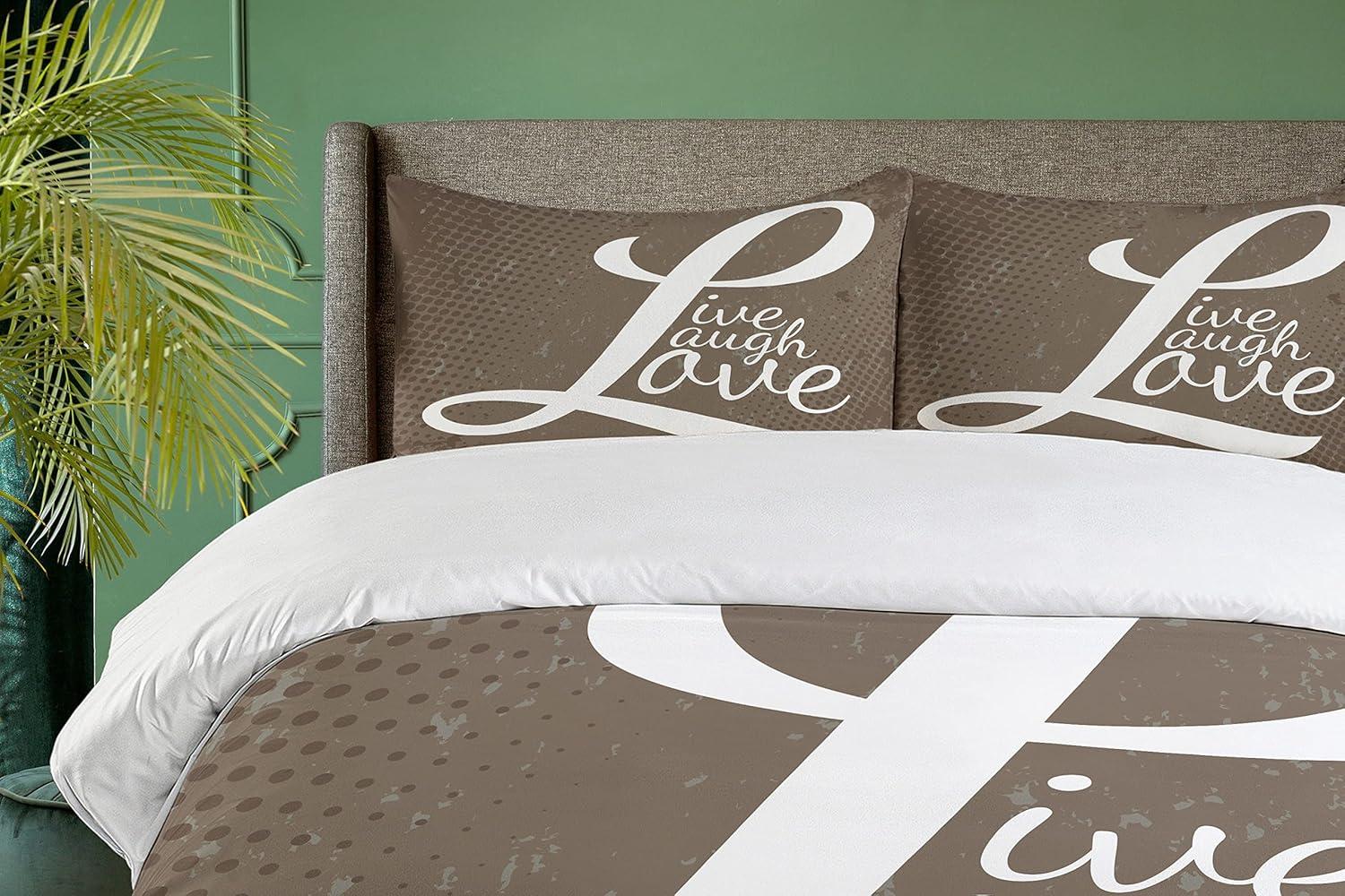 imageAmbesonne I Love You More Duvet Cover Sets Pink Rats with Tangled Tails Forming a Heart Valentines Bedding Set with 2 Duvet Covers amp 4 Pillowcases 2 Pack Queen Size Pale Pink Cocoa YellowBrown White Pale Brown