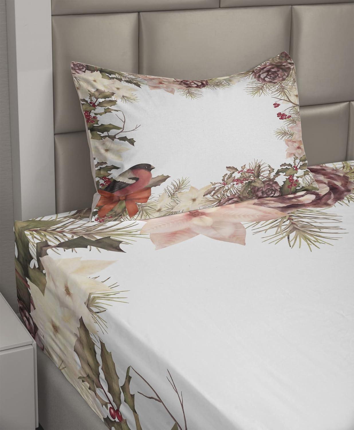 imageAmbesonne I Love You More Sheet Set Pink Rats with Tangled Tails Forming a Heart Valentines Fitted and Flat Sheet with Pillowcases Bedding Accent 4 Piece Set Full Pale Pink Cocoa YellowDried Rose Pale Peach