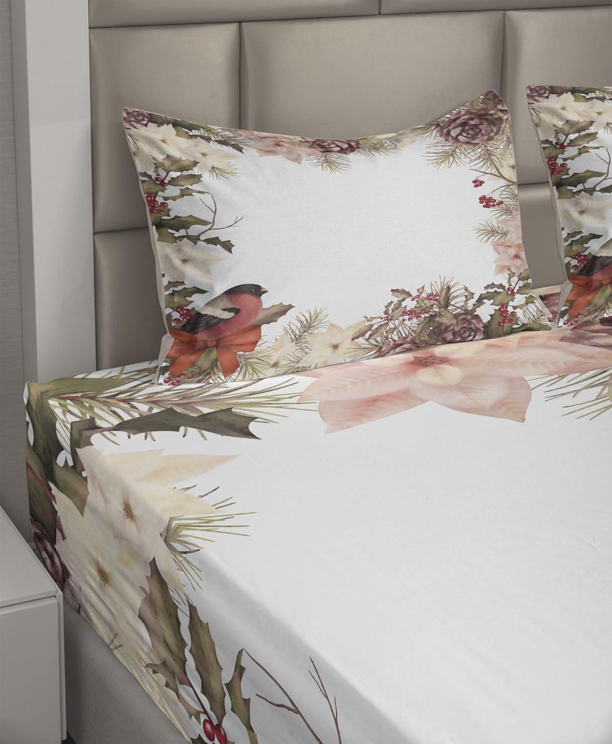 imageAmbesonne I Love You More Sheet Set Pink Rats with Tangled Tails Forming a Heart Valentines Fitted and Flat Sheet with Pillowcases Bedding Accent 4 Piece Set Full Pale Pink Cocoa YellowDried Rose Pale Peach