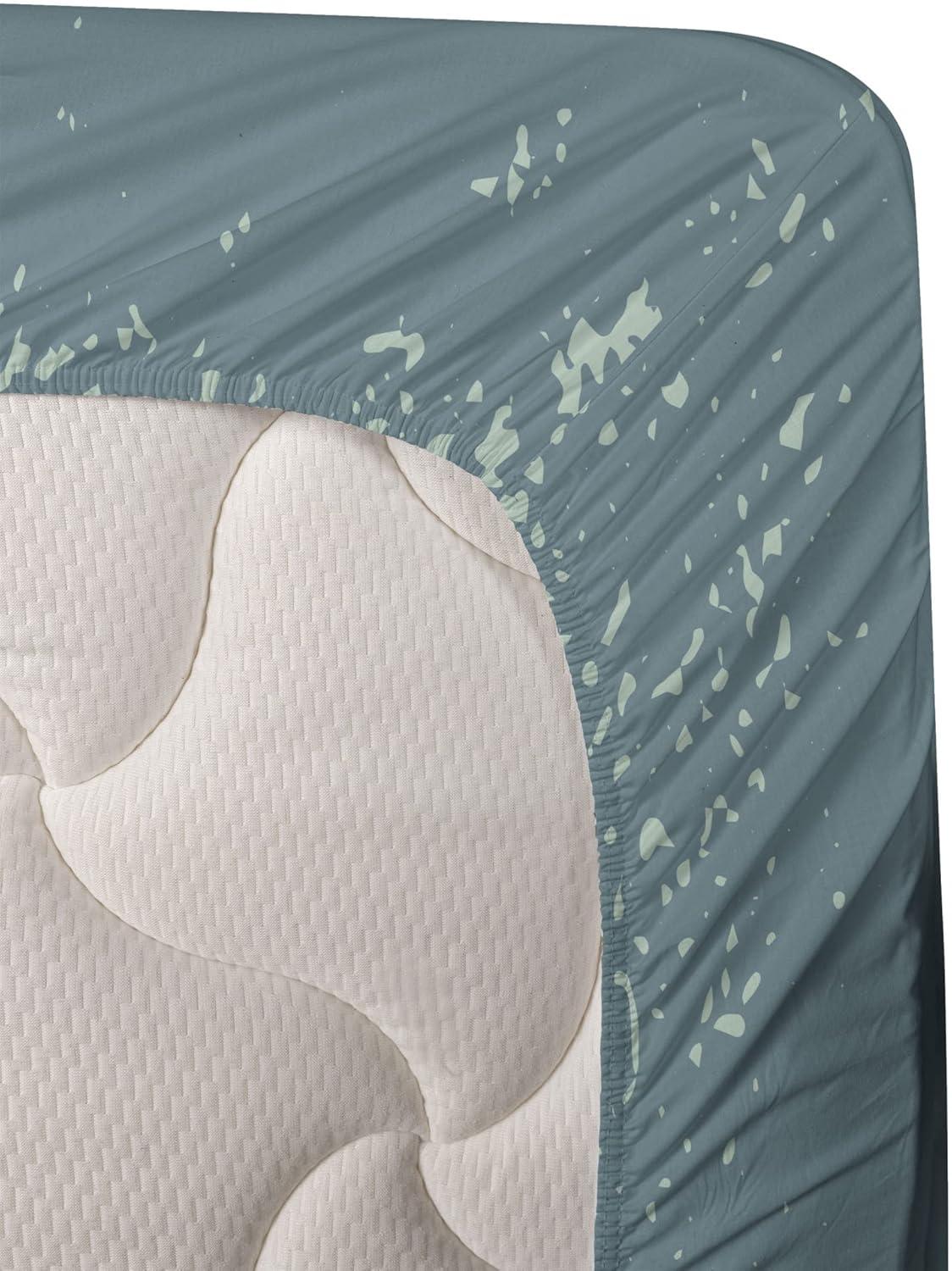 imageAmbesonne I Love You More Sheet Set Pink Rats with Tangled Tails Forming a Heart Valentines Fitted and Flat Sheet with Pillowcases Bedding Accent 4 Piece Set Full Pale Pink Cocoa YellowSlate Blue Amber