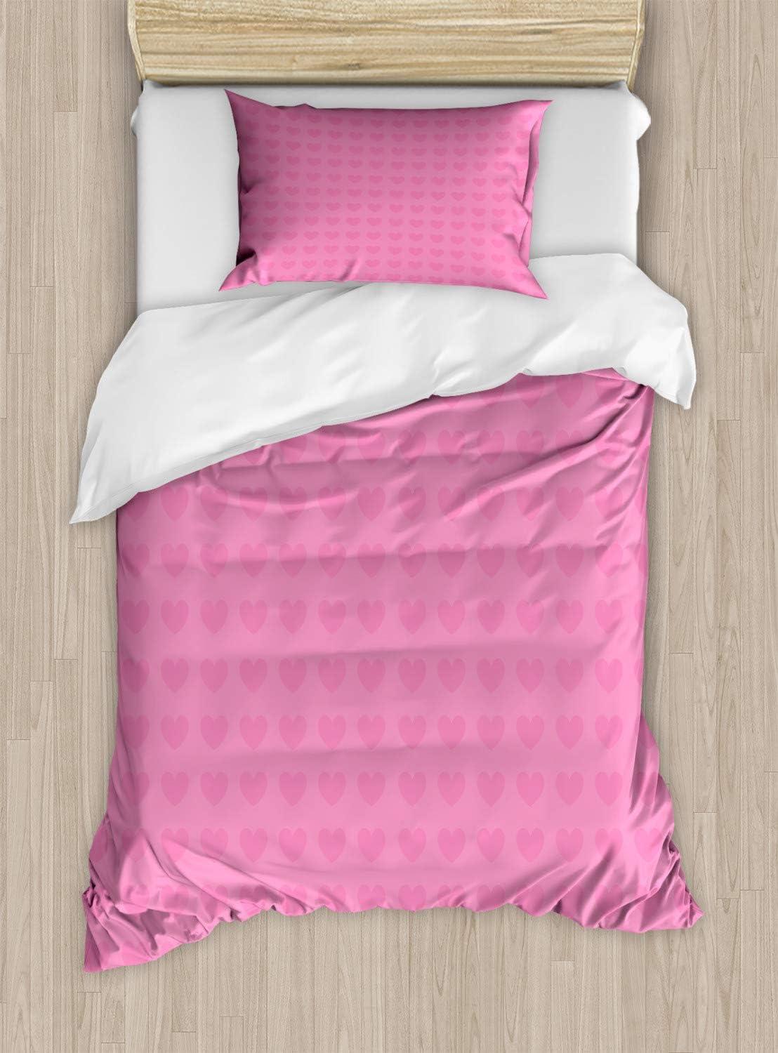 imageAmbesonne Love Duvet Cover Sets Red Heart in Writing Marks Romantic Love Simple Classic Valentines Bedding Set with 2 Duvet Covers amp 2 Pillowcases 2 Pack Twin Size Red Black WhitePink