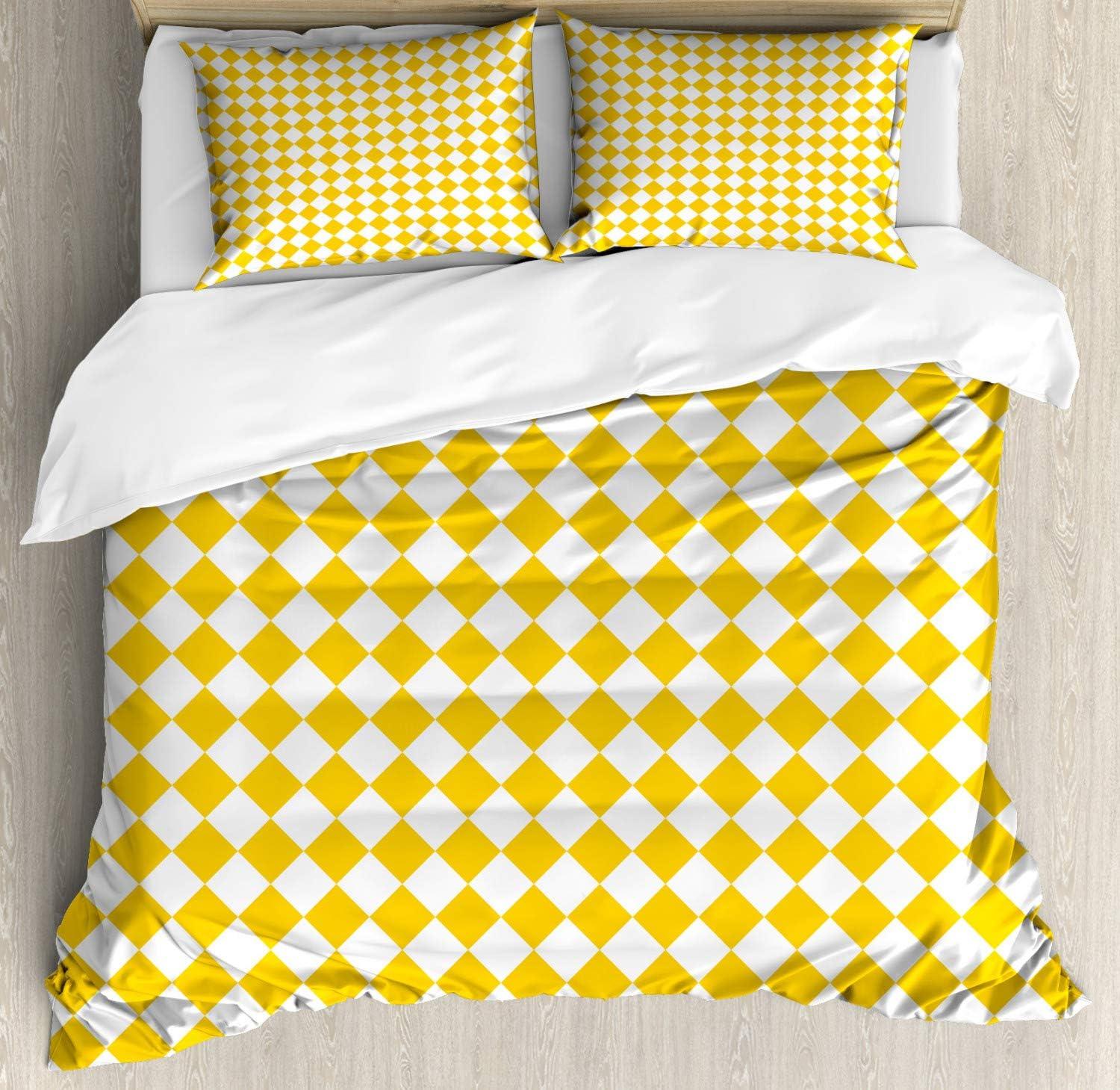 imageAmbesonne Love Duvet Cover Sets Red Heart in Writing Marks Romantic Love Simple Classic Valentines Bedding Set with 2 Duvet Covers amp 2 Pillowcases 2 Pack Twin Size Red Black WhiteYellow and White