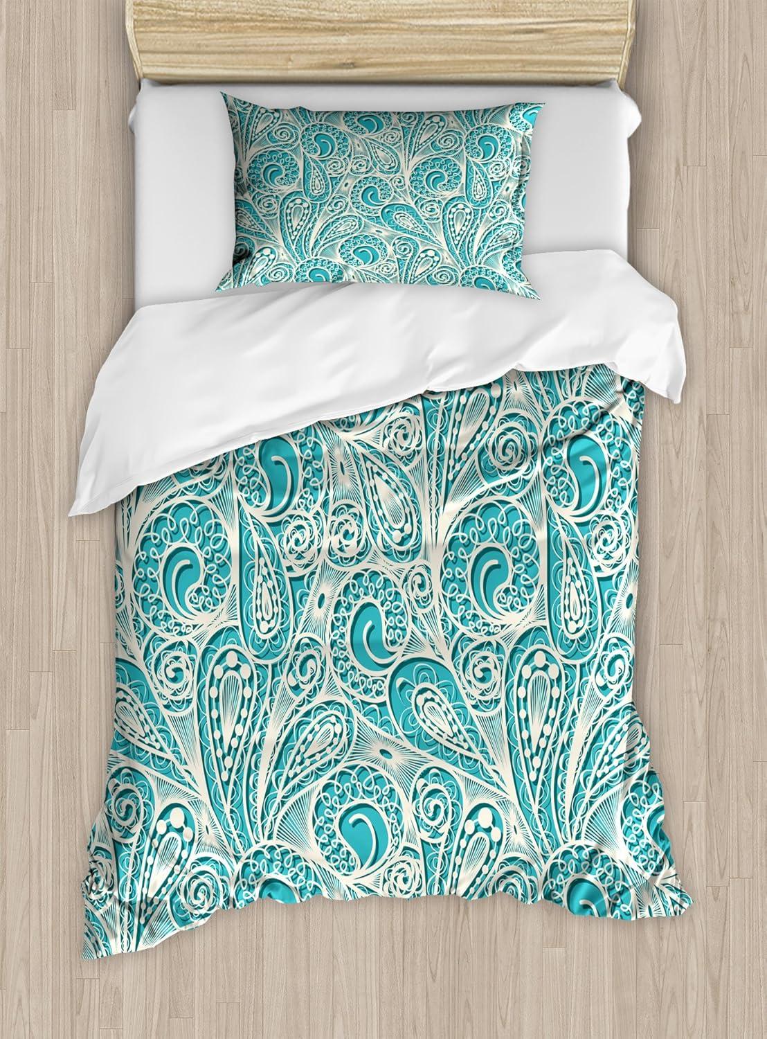 imageAmbesonne Love Duvet Cover Sets Red Heart in Writing Marks Romantic Love Simple Classic Valentines Bedding Set with 2 Duvet Covers amp 2 Pillowcases 2 Pack Twin Size Red Black WhiteTurquoise White