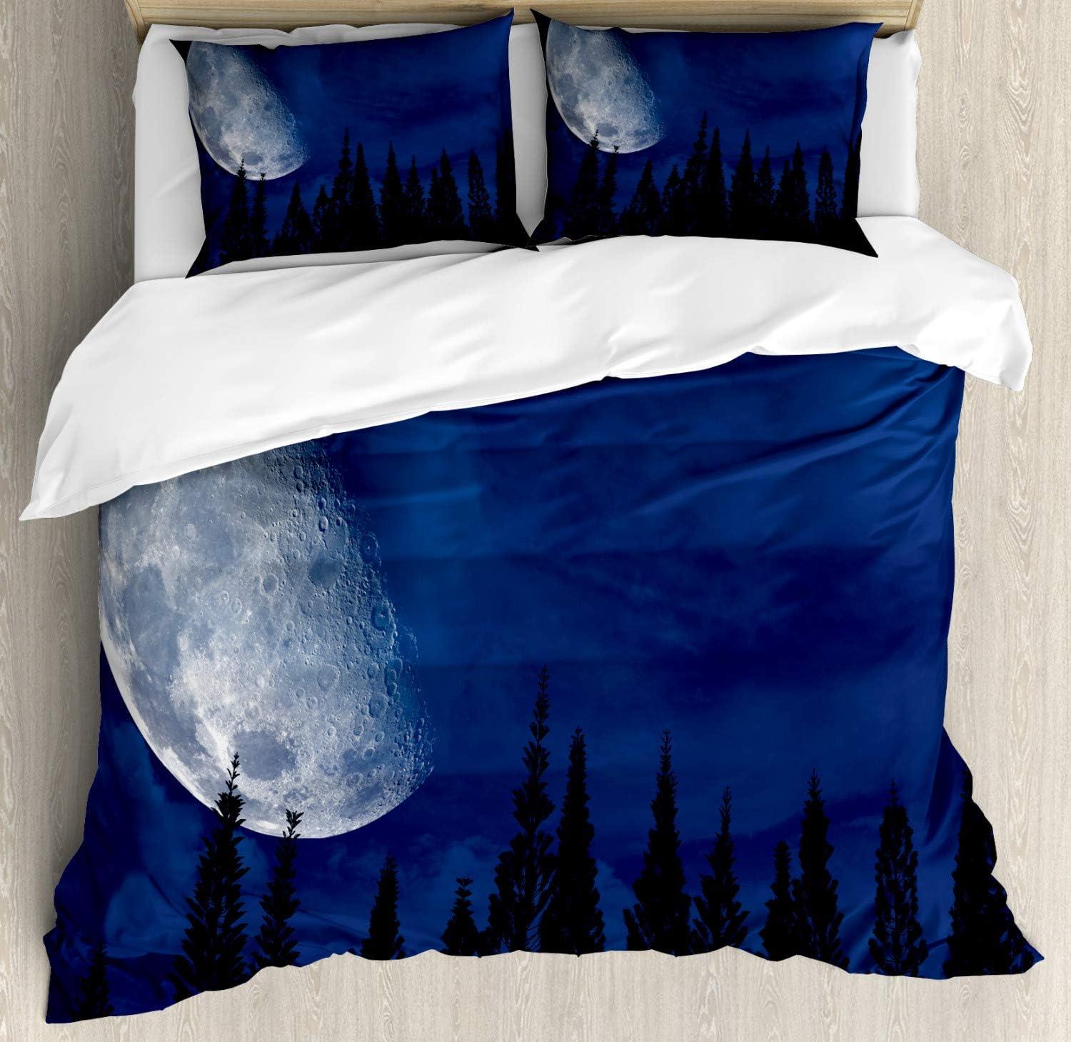 imageAmbesonne Romantic Duvet Cover Sets Geometric Horizontal Oval Rows Drawn Along Little Hearts Valentines Bedding Set with 2 Duvet Covers amp 4 Pillowcases 2 Pack King Size Almond Green and WhiteNight Blue