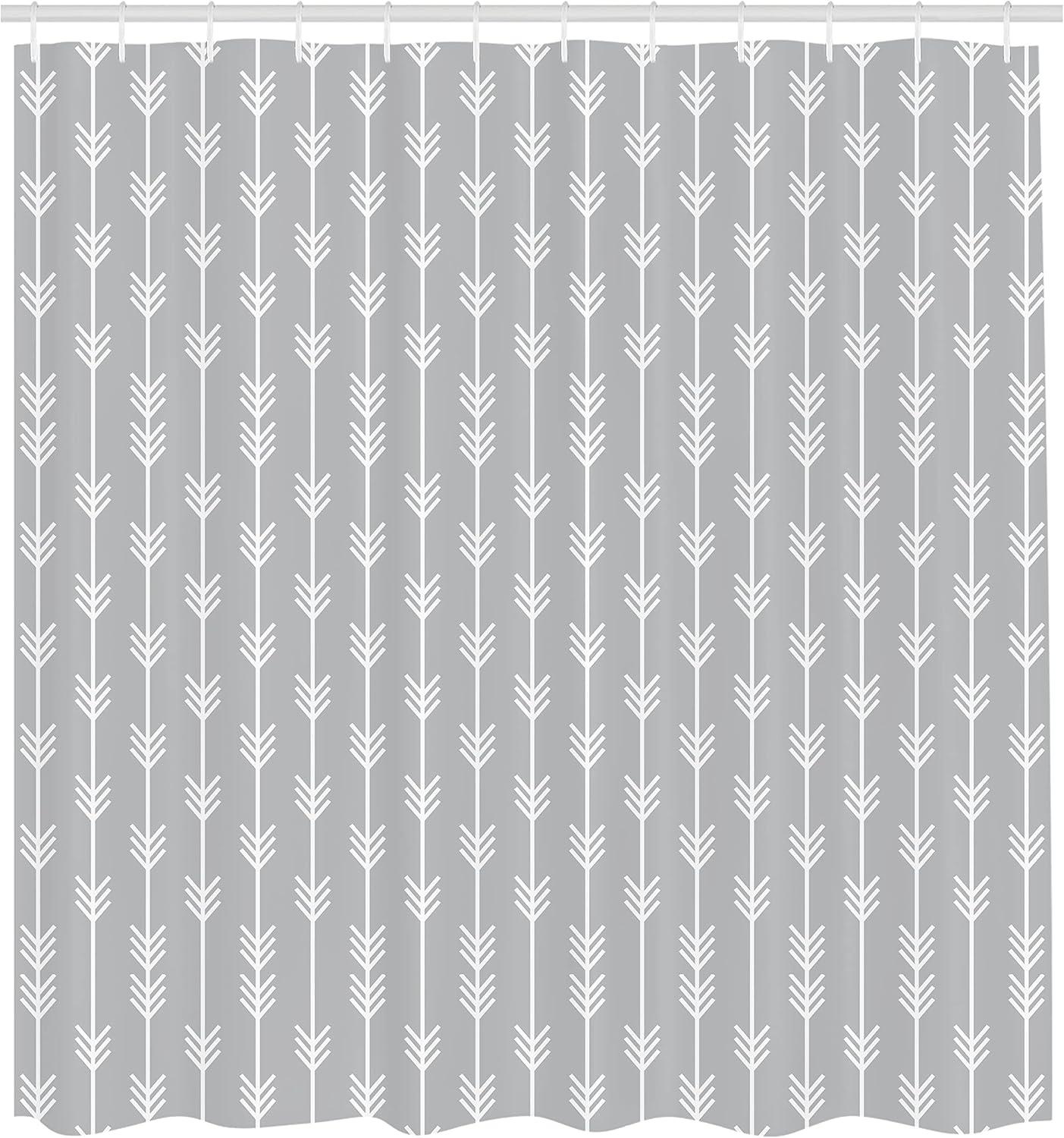 imageAmbesonne Rose Shower Curtain Romantic Lisianthus Berries as an Arch Marriage Wedding and Gatherings Design in Soft Pastel Colors Cloth Fabric Bathroom Set with Hooks 69 W x 75 L Purple CreamGrey and White