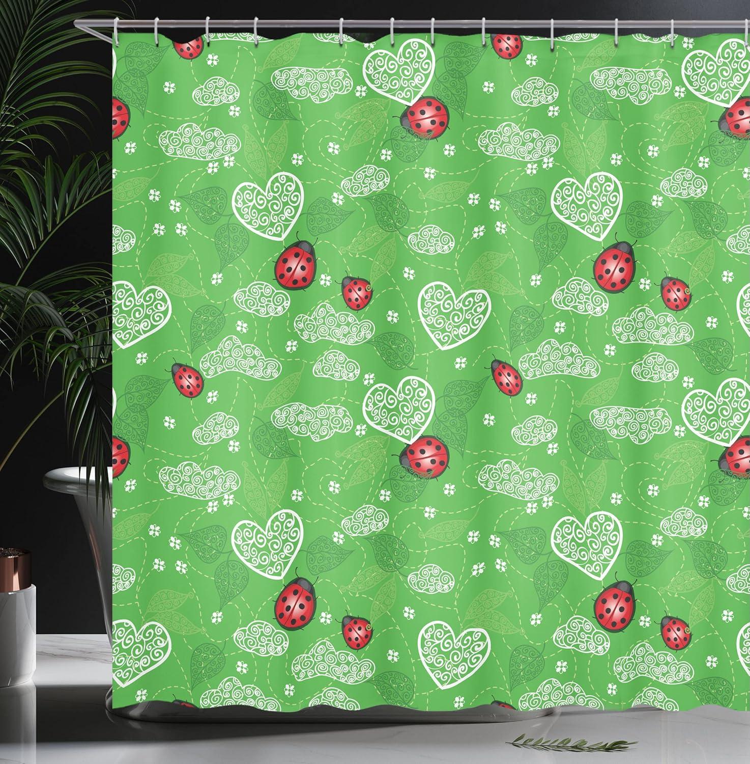 imageAmbesonne Rose Shower Curtain Romantic Lisianthus Berries as an Arch Marriage Wedding and Gatherings Design in Soft Pastel Colors Cloth Fabric Bathroom Set with Hooks 69 W x 75 L Purple CreamGreen Red White